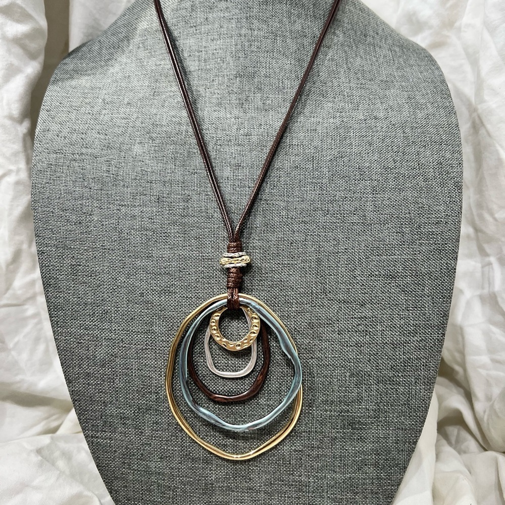 Fashion Jewelry BoHo Style Geometric Circles Plated in Gold, Silver, Bl☑️ - Picture 3 of 11